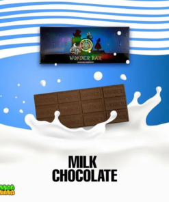 Wonder Bar Milk Chocolate. Our vegan milk chocolate is crafted to deliver a rich, velvety texture and a mellow sweetness that mimics the classic milk chocolate experience, but without any dairy.